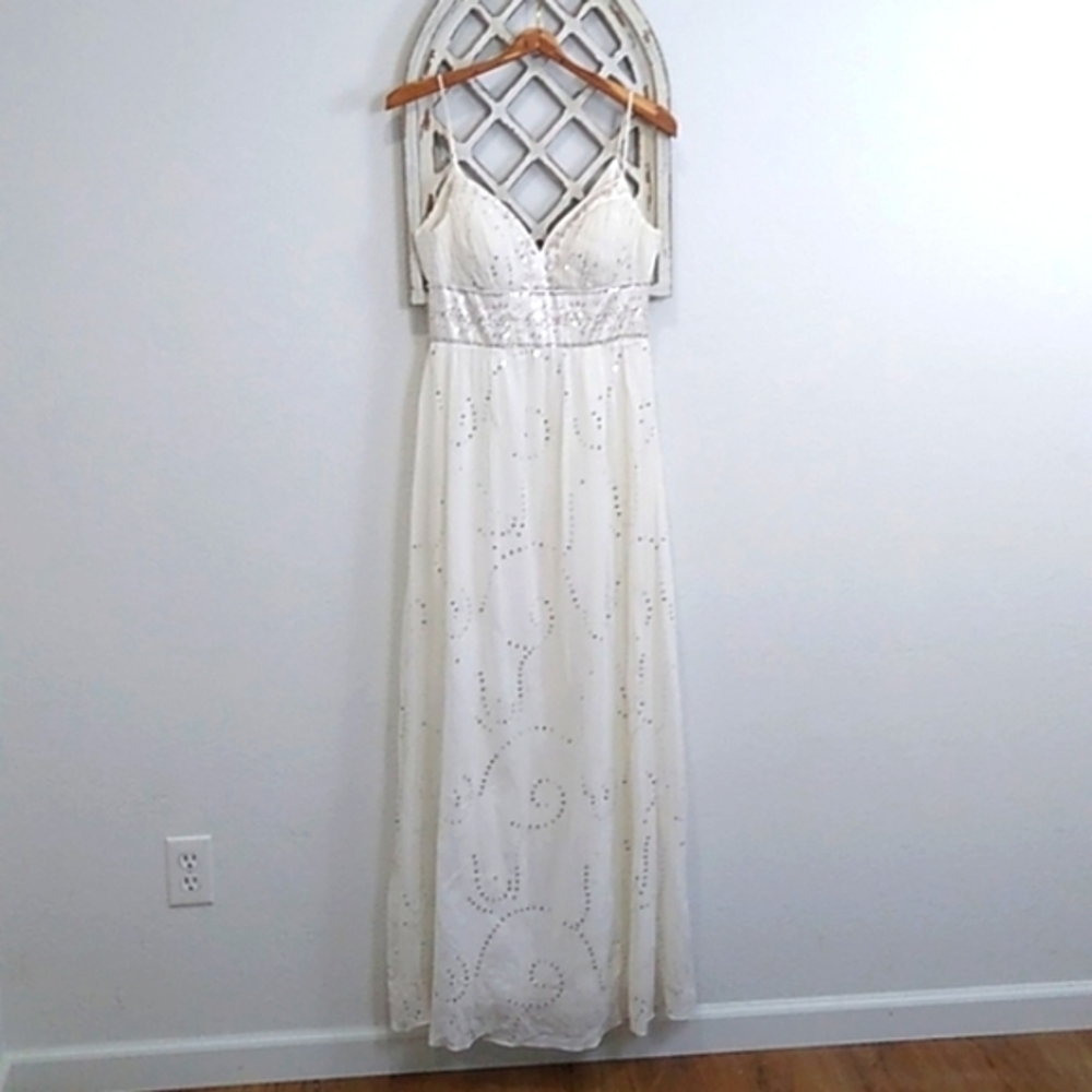 🦚90s designer Oleg Casseni Silk/Cotton maxi dress🦚